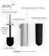 Portascopino WC da parete in acciaio inox 304