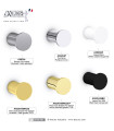 Patère ronde en inox 304 - Diamètre 30 mm