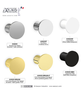 Patère ronde en inox 304 - Diamètre 40 mm