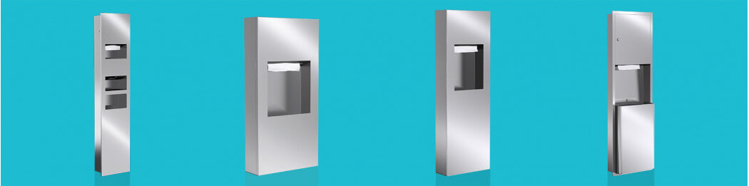 Combi Paper Towel dispenser and Waste receptacle