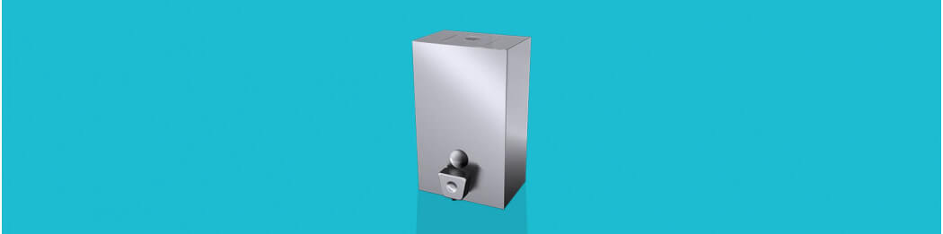 Surface mounted push button soap dispenser