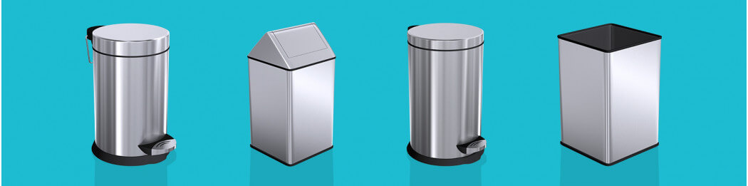 Stainless steel bins, stainless steel receptacles...